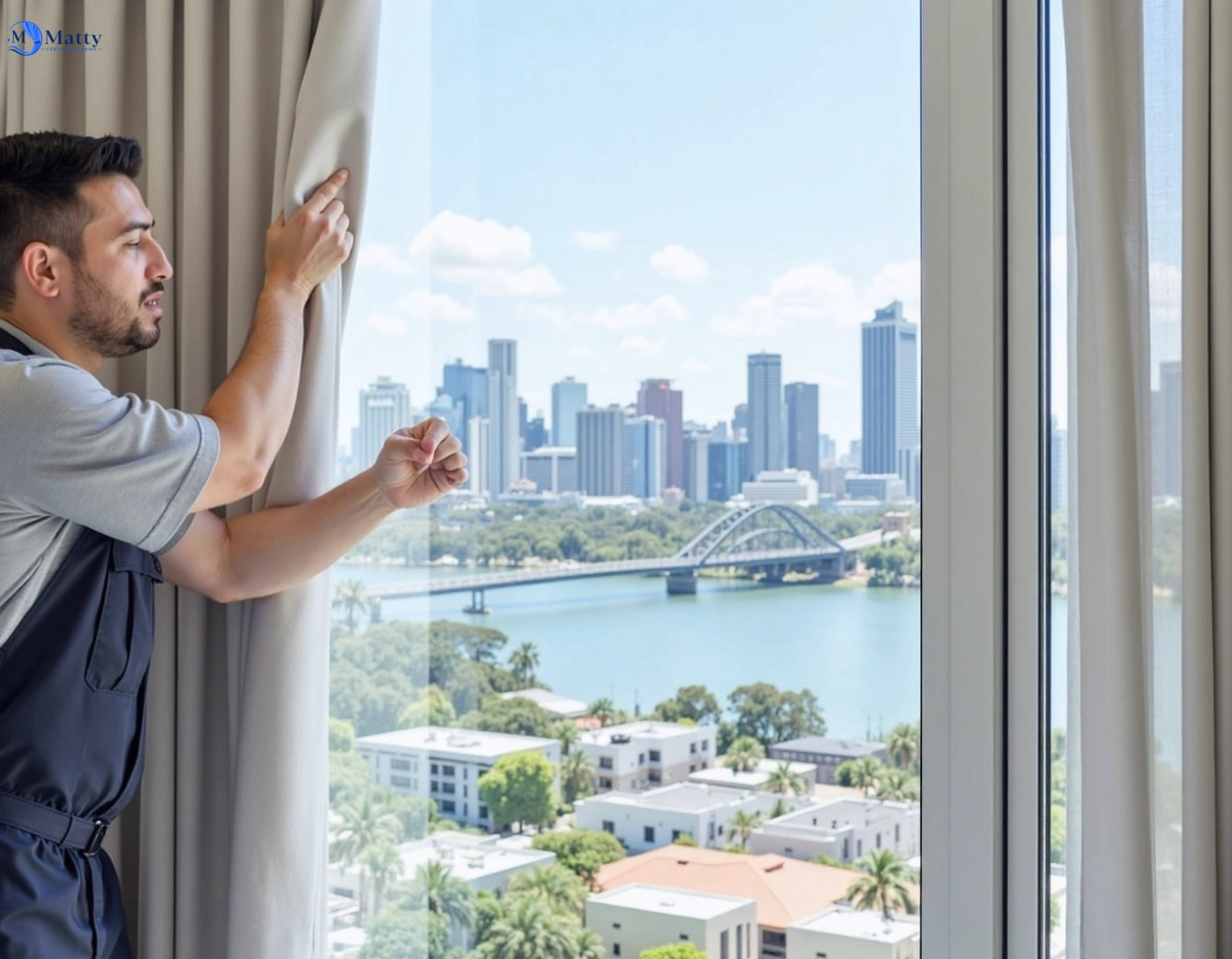 Professional curtain steam cleaning service ivanhoe-vic QLD by Matty Curtain Cleaning