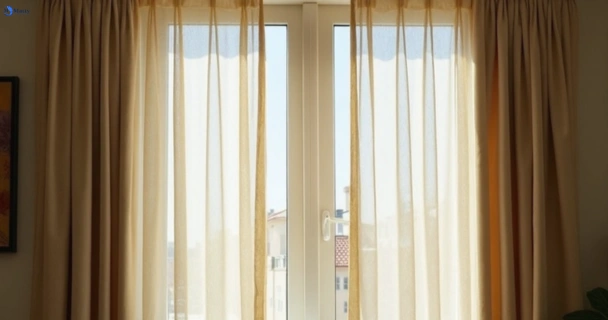 Dull dusty drapes in ivanhoe-vic before professional cleaning